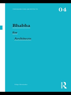 cover image of Bhabha for Architects